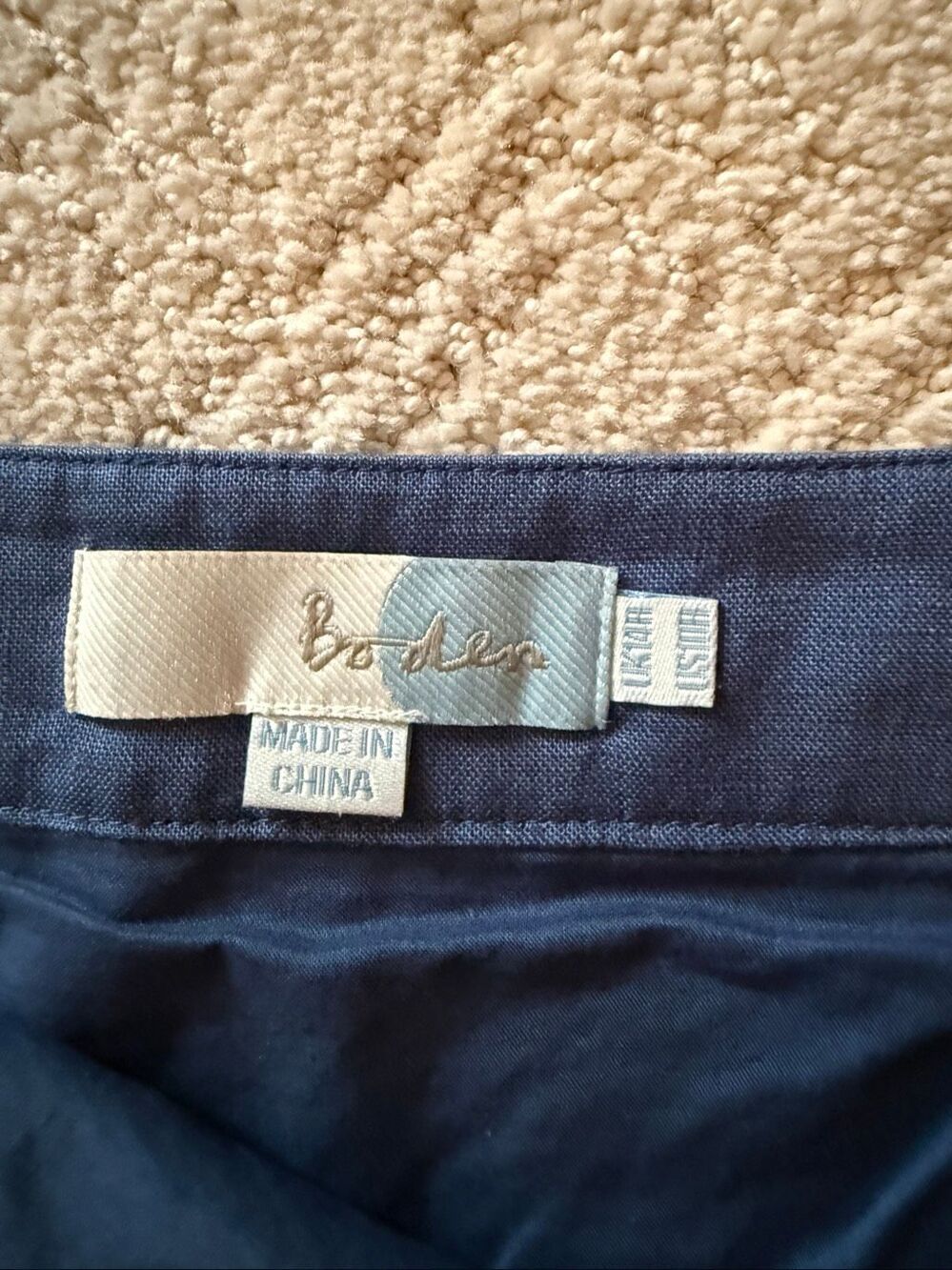 Boden Linen Chambray Side Zip A-Line Skirt - Picture 6 of 6